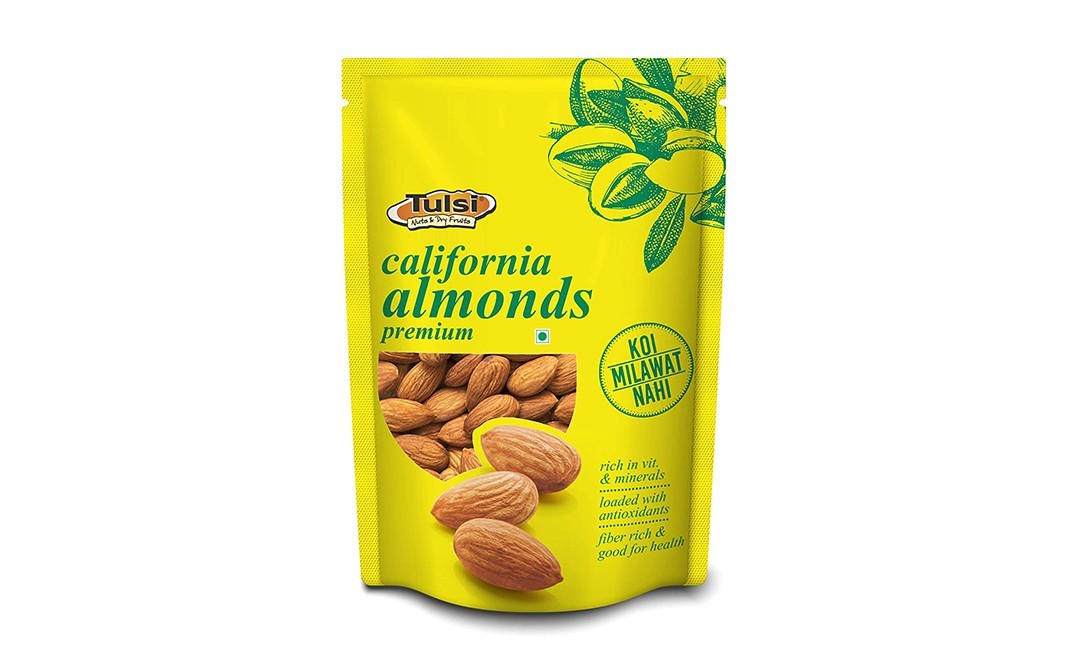 Tulsi Nuts & Dry Fruits California Almonds Premium    Pack  500 grams